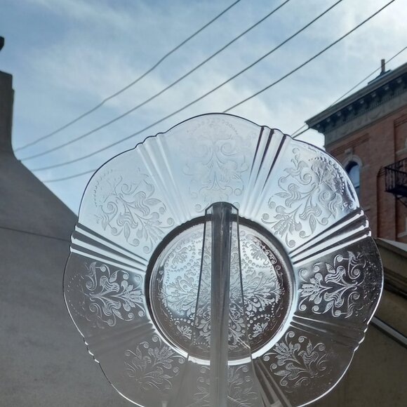 MacBeth-Evans Charger 12" American Sweetheart Pink Depression Glass - Picture 10 of 13